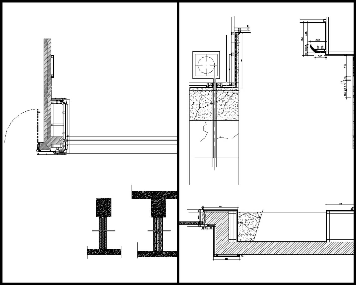 【各類CAD Details細部大樣圖庫】防火捲簾變形縫CAD大樣圖