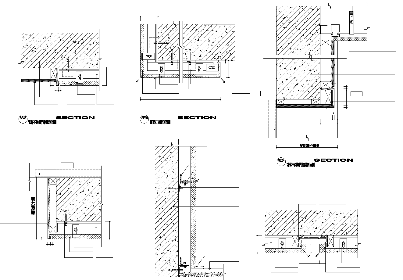 【各類CAD Details細部大樣圖庫】牆面石材與不銹鋼大樣節點CAD大樣圖